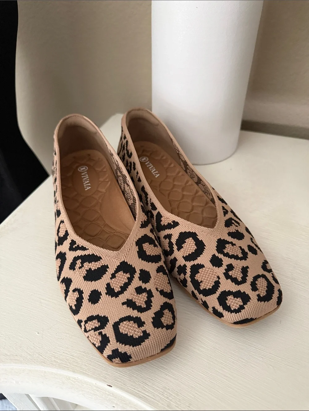 Vivaia Lightweight Square-Toe V-Cut Flats (Margot Walker)